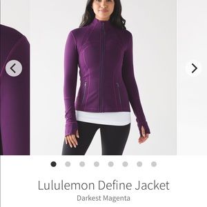 Lululemon Define Jacket Size 6 Darkest Magenta